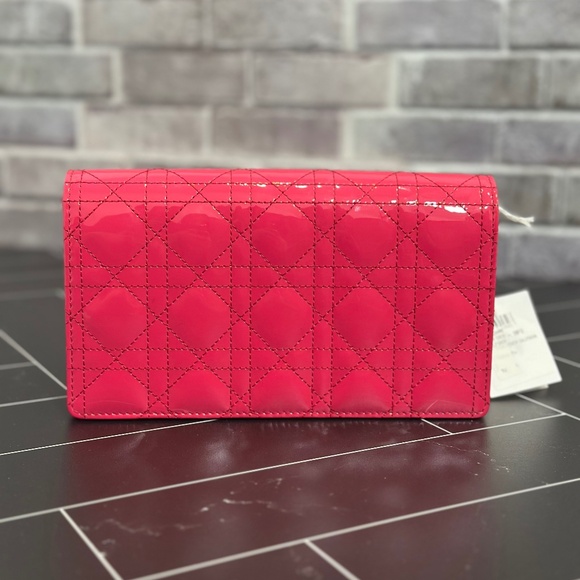 LADY DIOR POUCH PATENT CANNAGE CALFSKIN - Picture 1 of 10